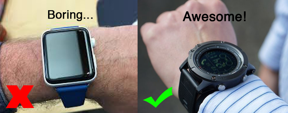 Tactical Watch Αδιάβροχο Sport Smartwatch LCD Ρολόι Bluetooth με Βηματομετρητή & Θερμιδομετρητή